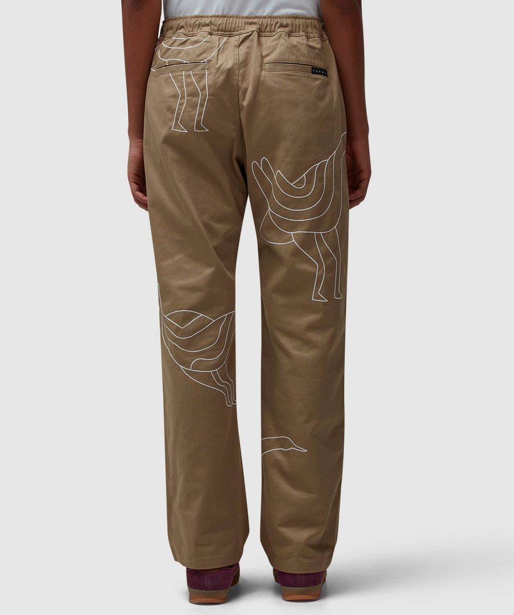 by Parra Stitched up duck pants パンツ パラ BY PARRA - TAN STITCHED UP DUCK PANTS – LE LABO STORE
