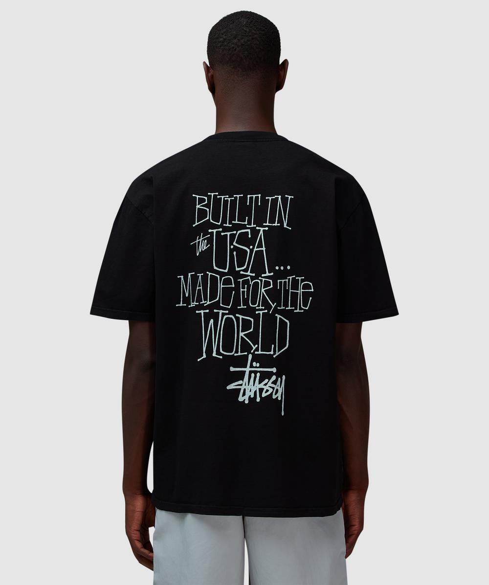 Stüssy Built in USA pigment dyed t-shirt | BLACK | SEVENSTORE