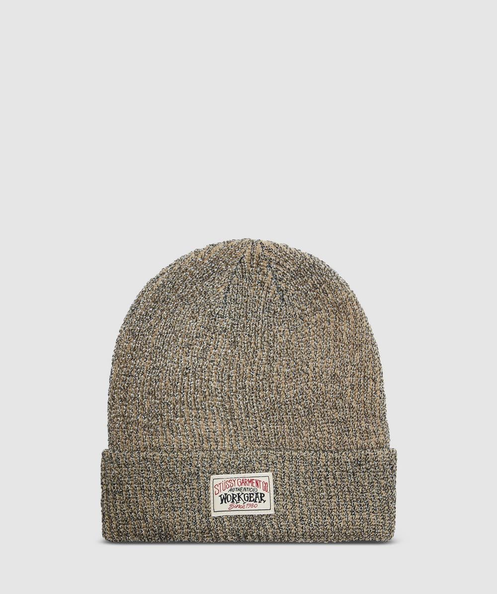 Stüssy Reflective Cuff Beanie (Khaki - One Size) - Size ONE SIZE, Unisex