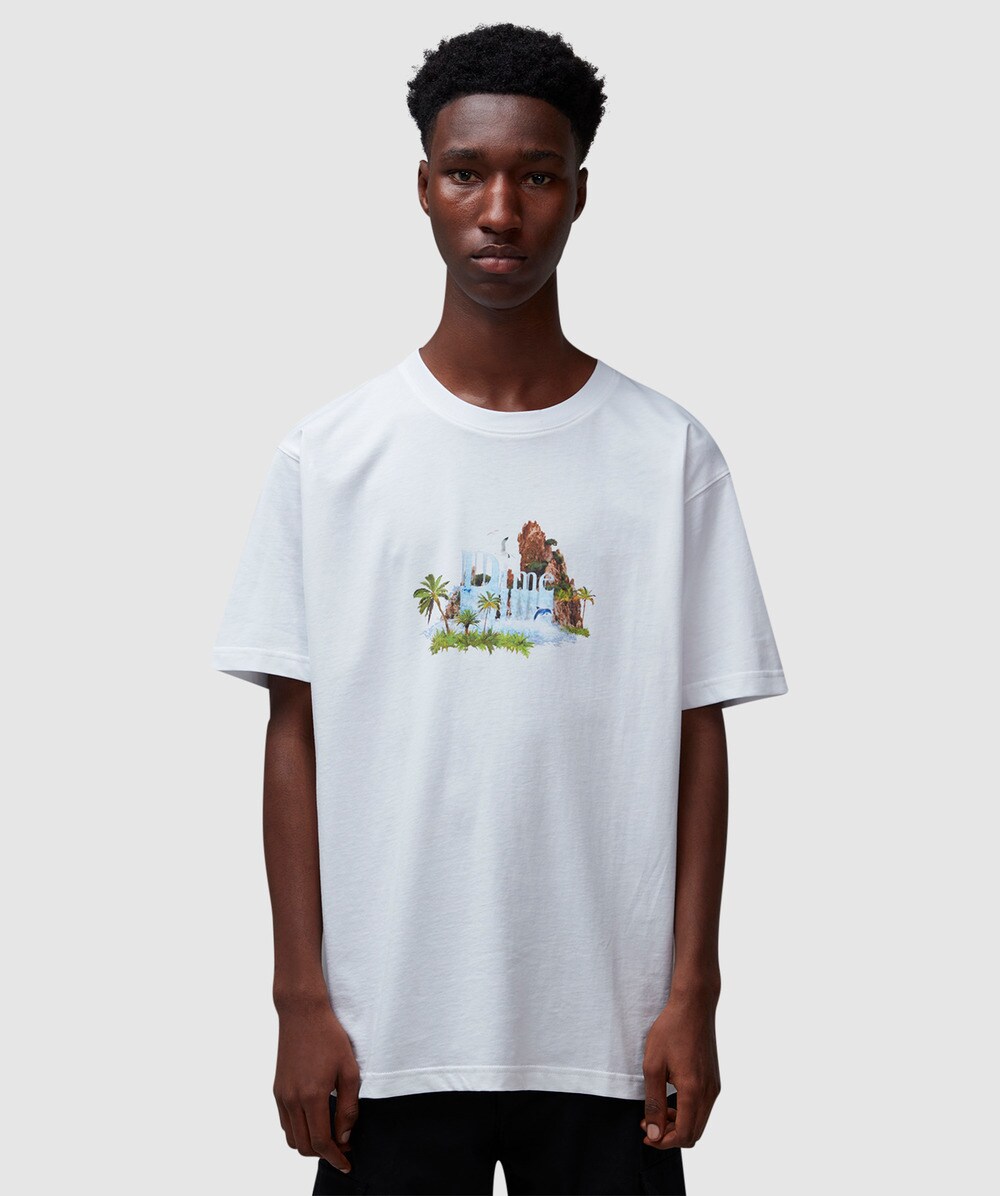 Dime Classic Waterfall T-shirt In White