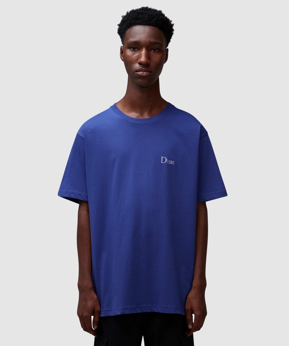 Dime Classic Small Logo T-Shirt (Indigo - S) - Size S, Unisex