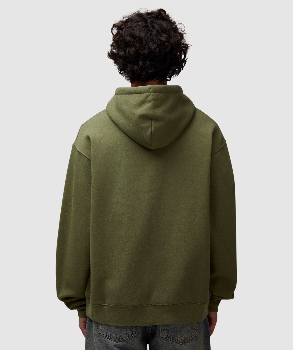 Dime Cursive small logo zip hoodie | ARMY GREEN | SEVENSTORE