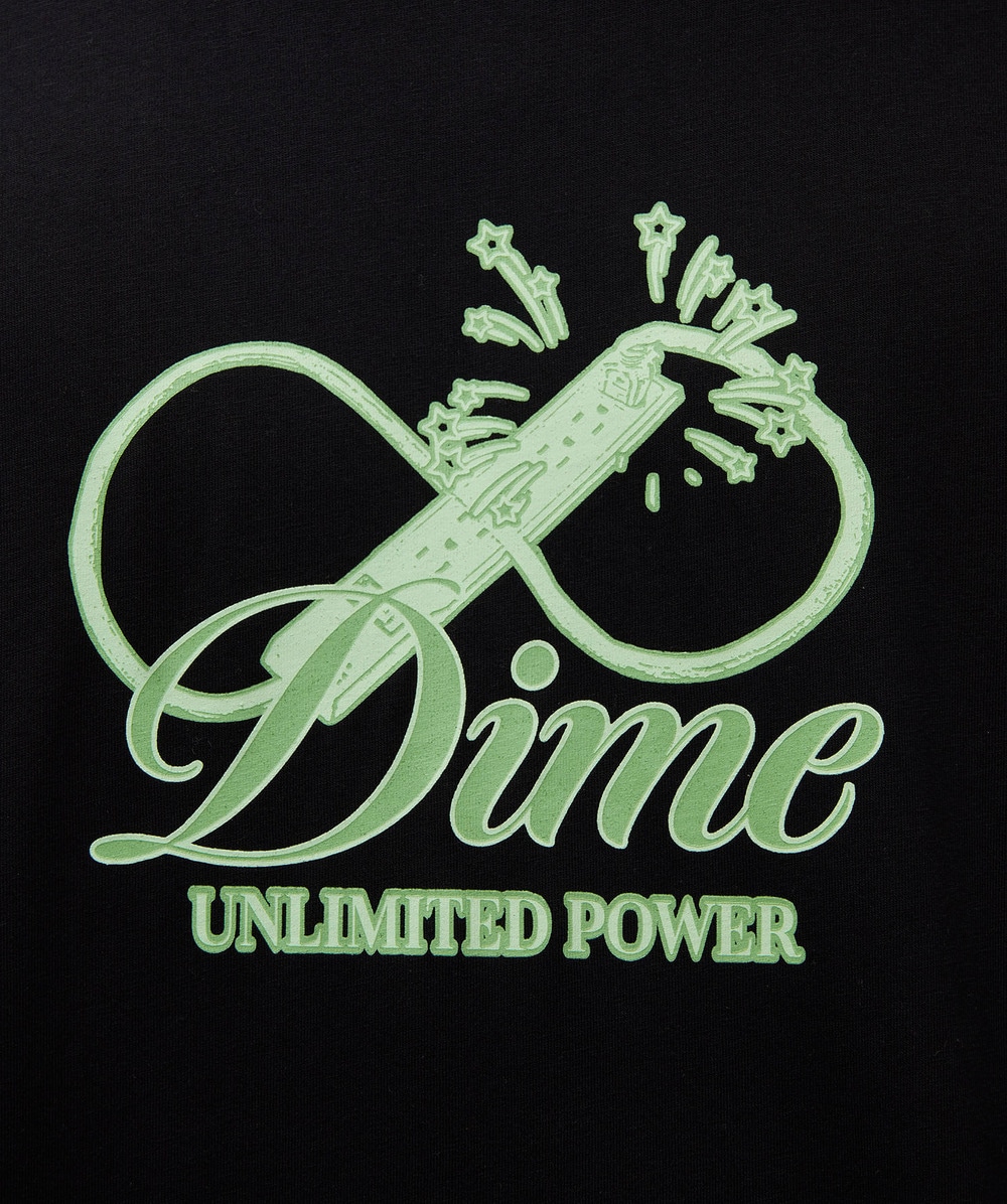 Dime Cursive power t-shirt | BLACK | SEVENSTORE