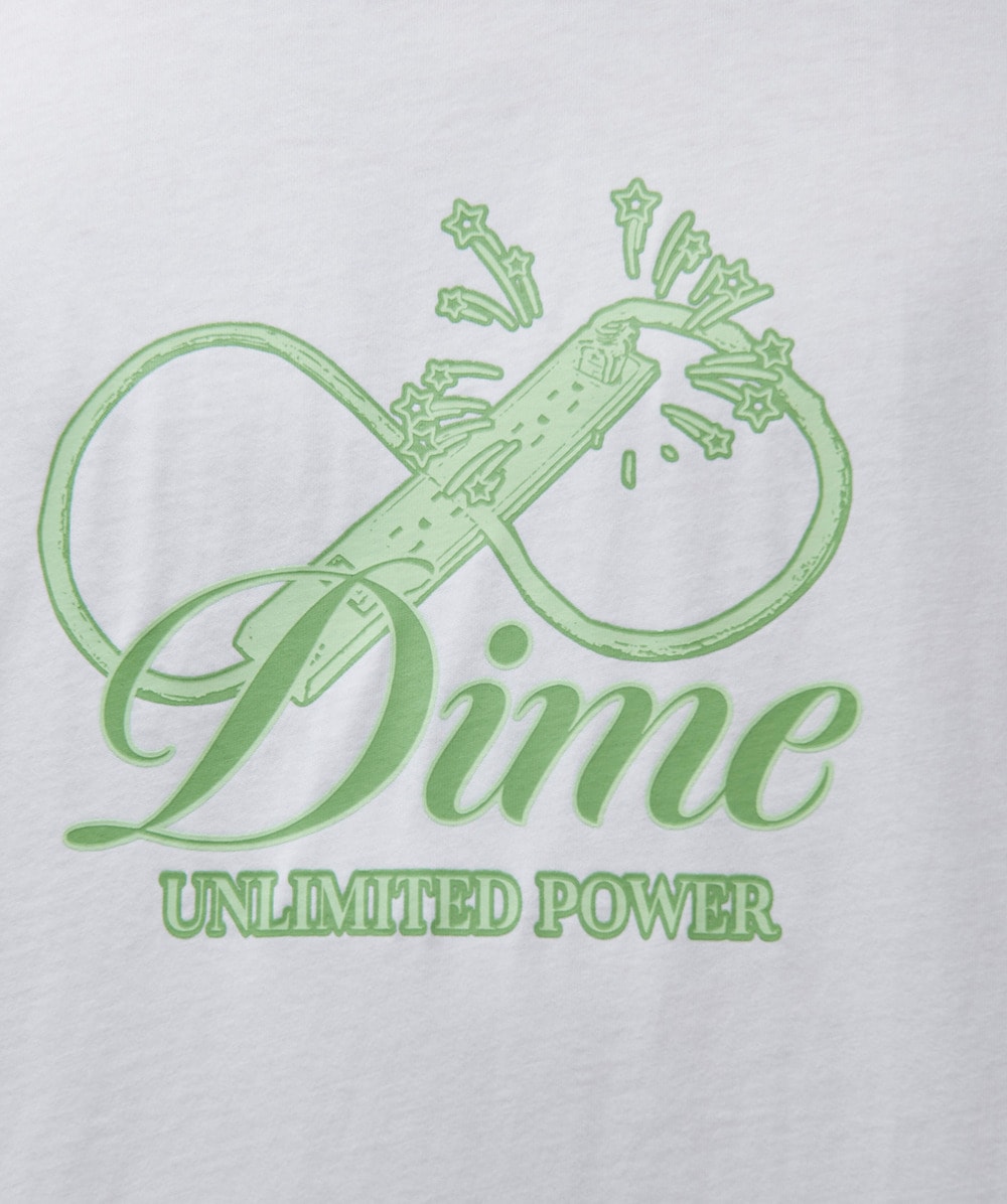 【DIME】 Cursive Power T-Shirt White Dime Cursive power t-shirt | WHITE | SEVENSTORE