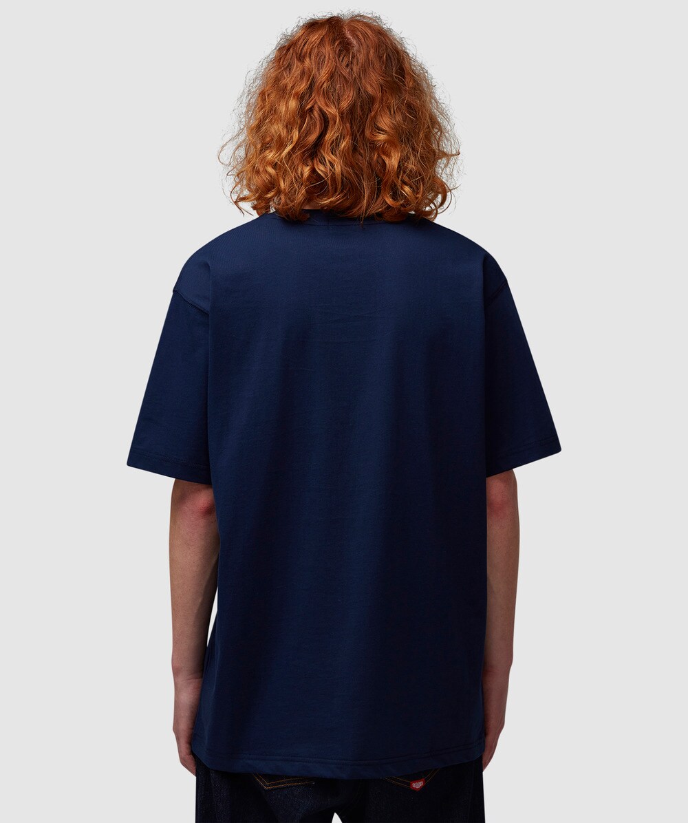 NEW Spring2024【DIME】Cursive Snake Tee ★ ユニセックス Dime Cursive snake t-shirt | NAVY | SEVENSTORE