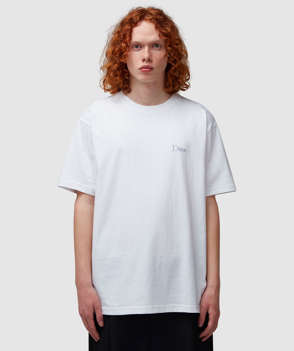 Dime Classic Small Logo T-Shirt (White - S) - Size S, Unisex