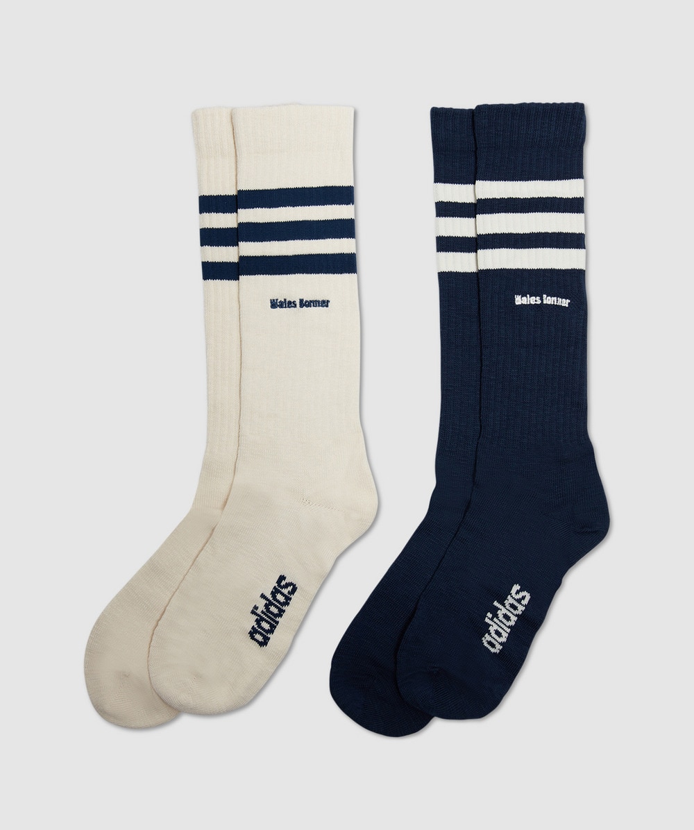 adidas Originals by Wales Bonner 3 Stripe Sock (Wonder White/Collegiate Navy - M) - Size M, Unisex