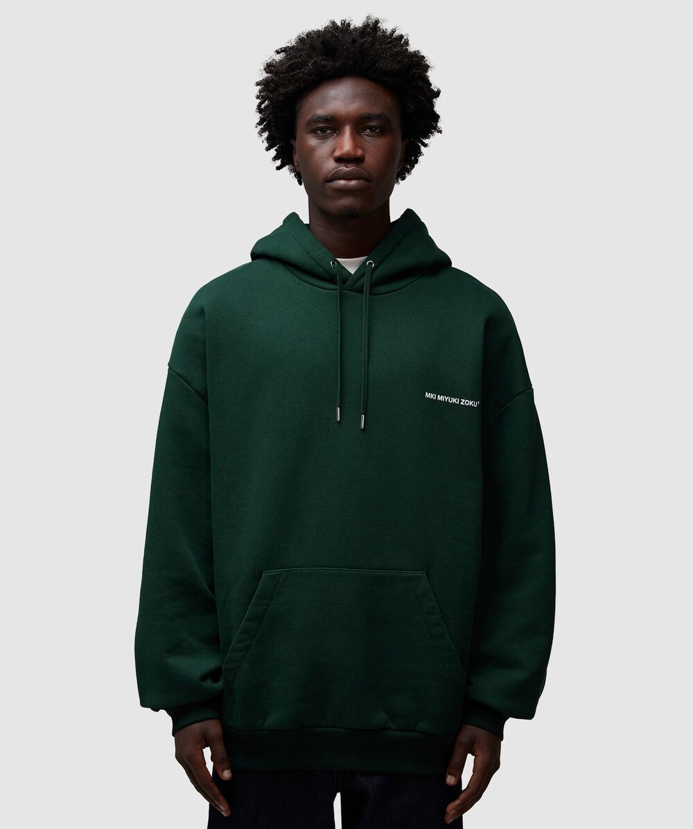 Mki Miyuki Zoku Logo Hooded Cotton-blend Sweatshirt In Green