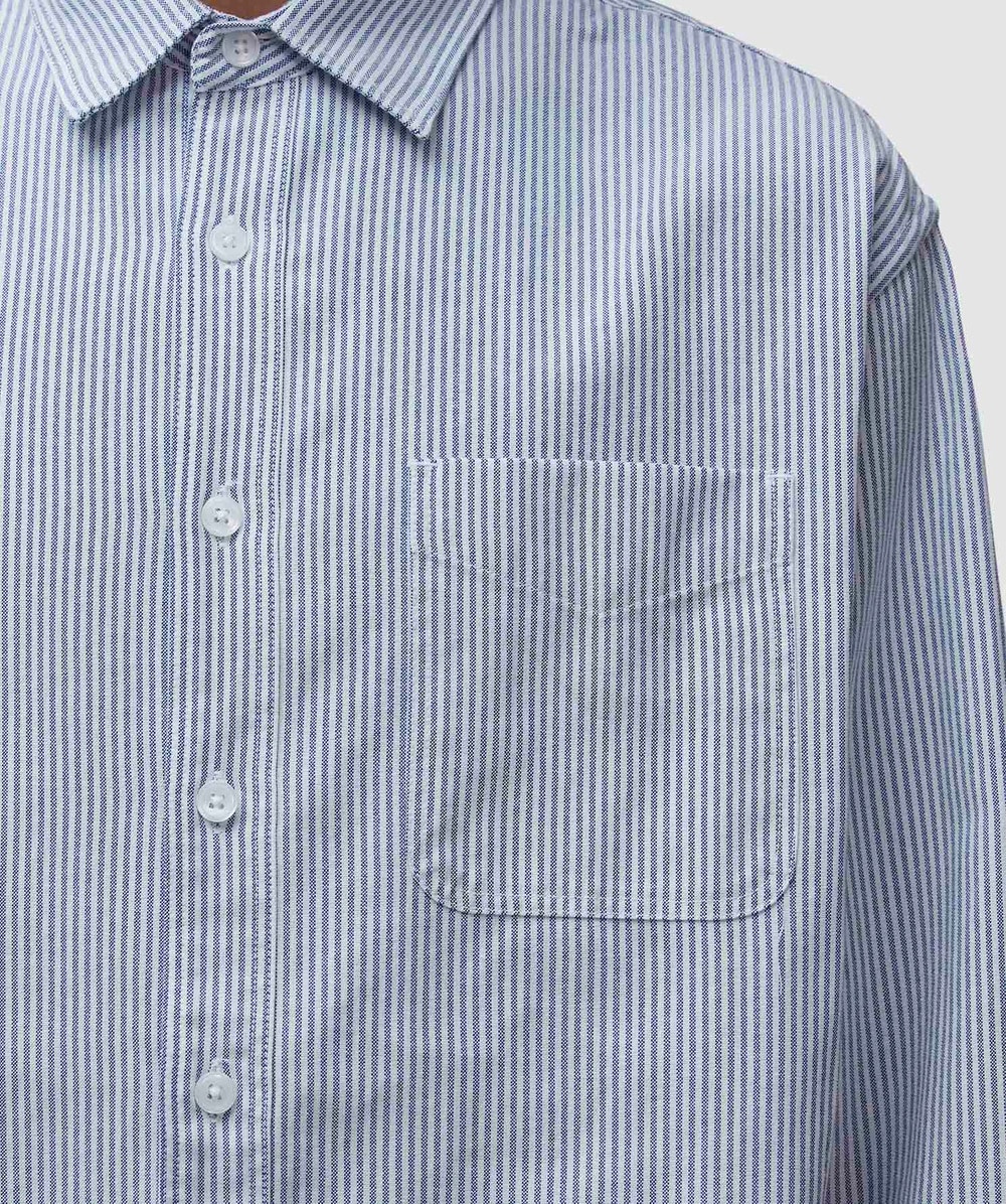 FrizmWORKS OG stripe oversized shirt | BLUE | SEVENSTORE