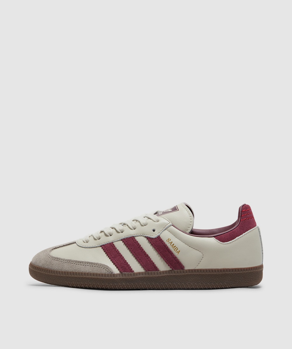 Adidas Originals Adidas Samba Og Sneaker In Putty Grey/maroon/gold Met.