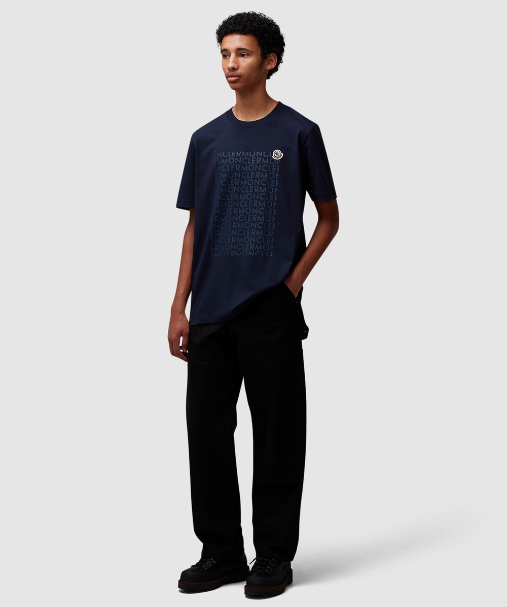MONCLER ネイビー Tシャツ tre-style_mc25ss306