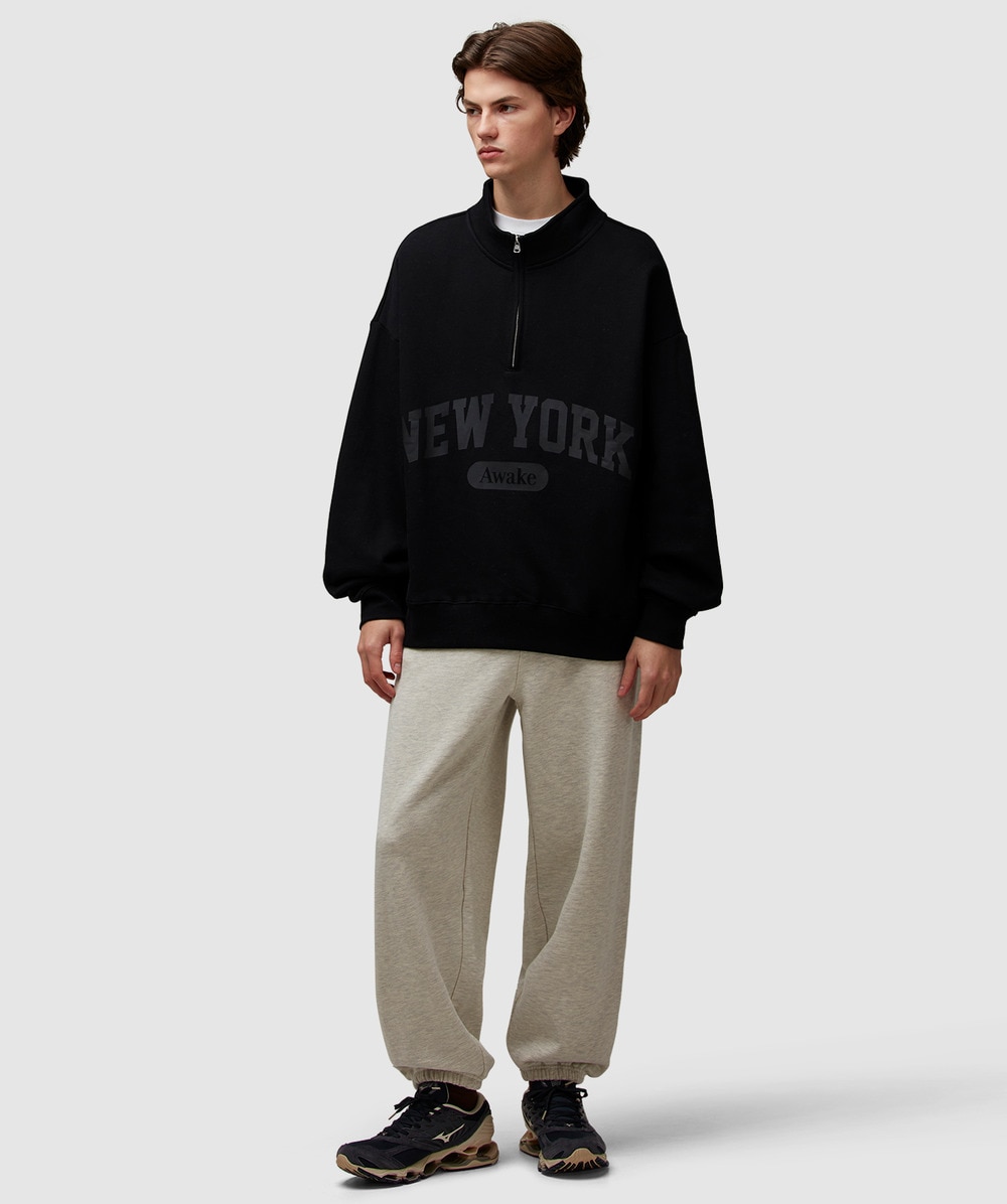 Awake NY Script quarter zip | BLACK | SEVENSTORE