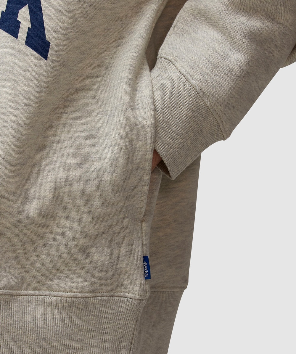 Awake NY Script quarter zip jacket | HEATHER GREY | SEVENSTORE
