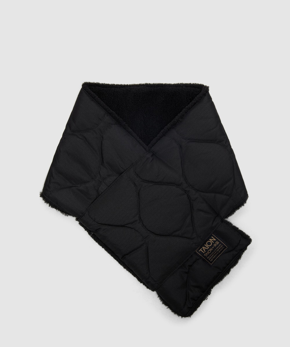 Taion Military Reversible Down Scarf In Black�black