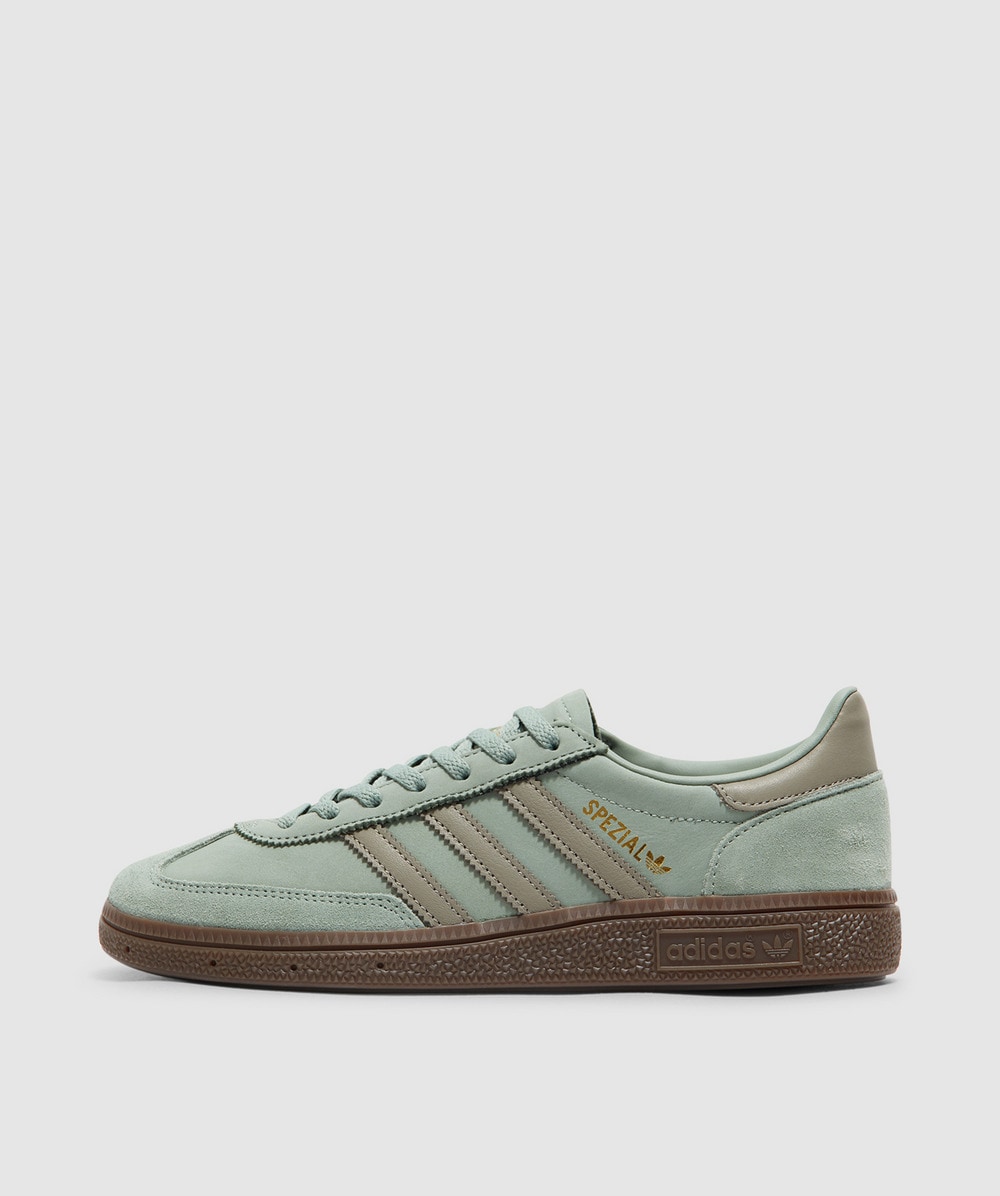 adidas Handball Spezial Sneaker (Silver Green/Silver Pebble/Gum5 - 4) - Size 4 - Women's, Unisex