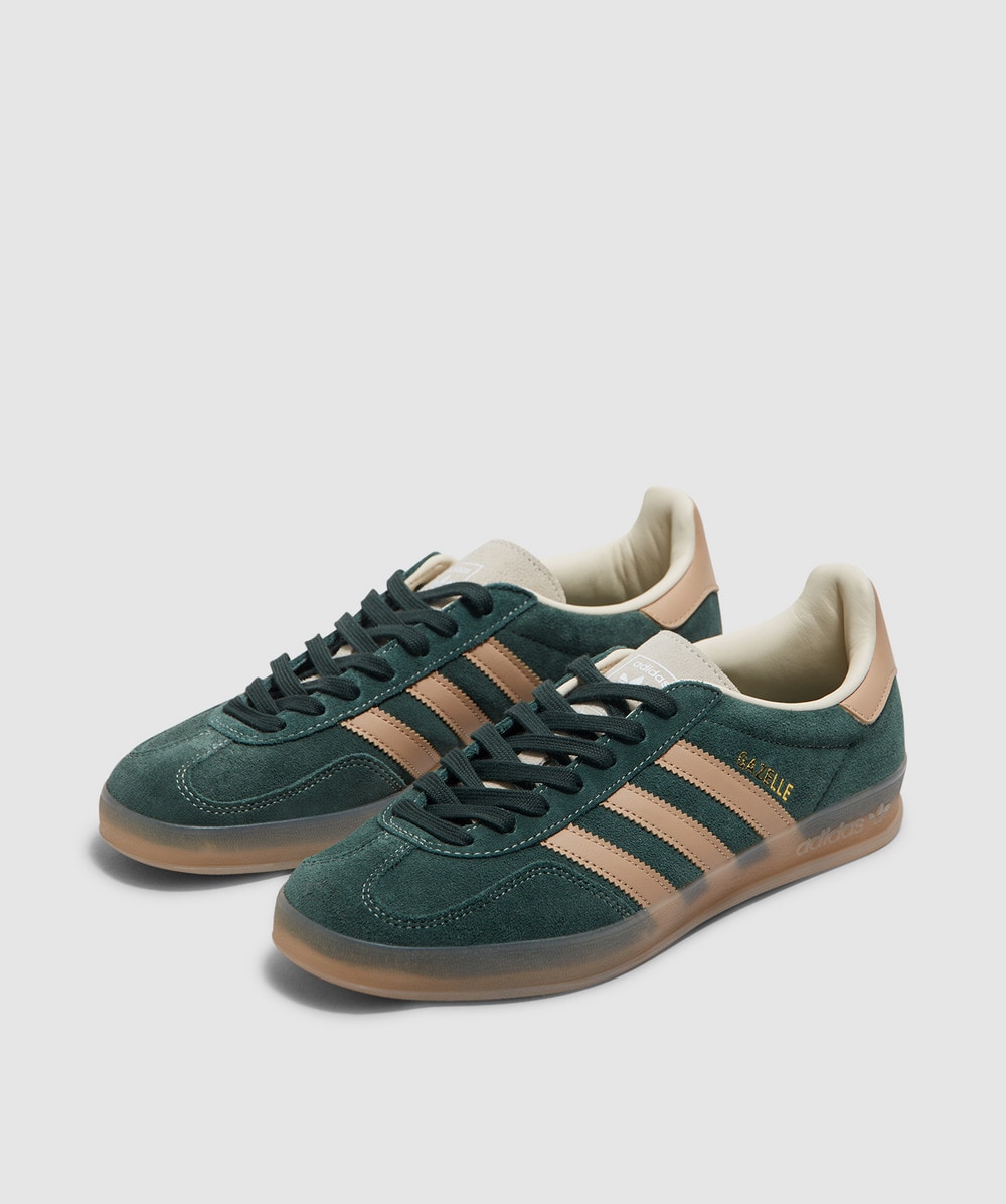 adidas Gazelle indoor sneaker | SHADOW GREEN/WARM SANDSTONE