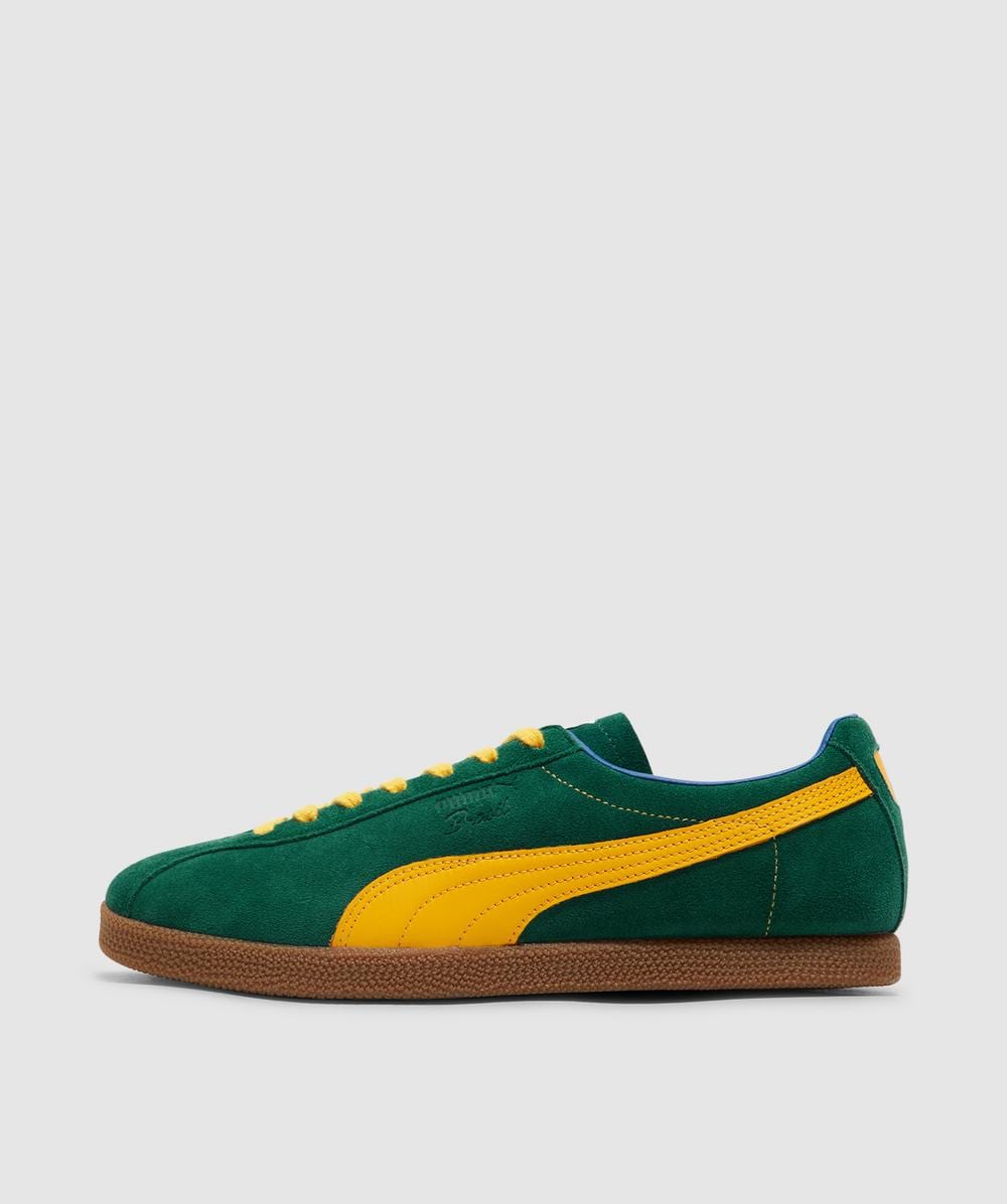 Puma Brasil Sneaker In Dark Myrtle-tangerine