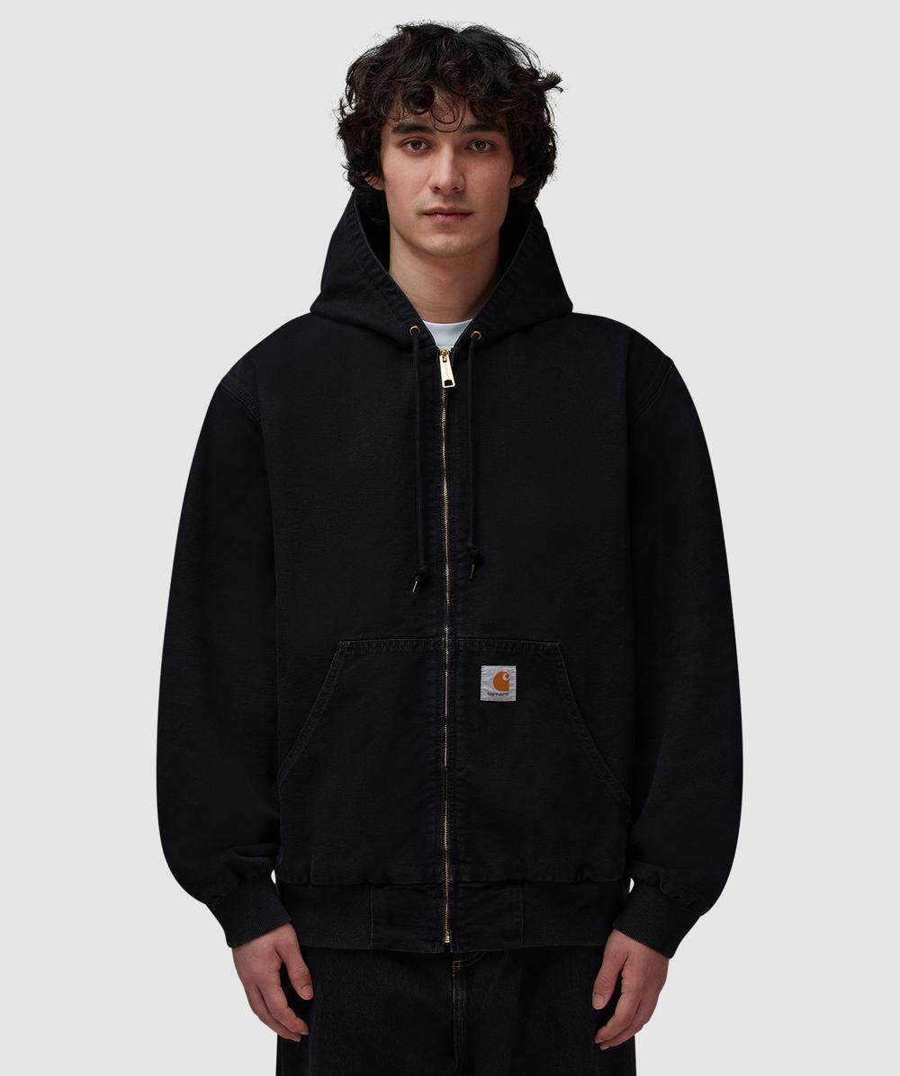 Carhartt WIP Og Active Jacket (Black Stone Canvas - L) - Size L, Male