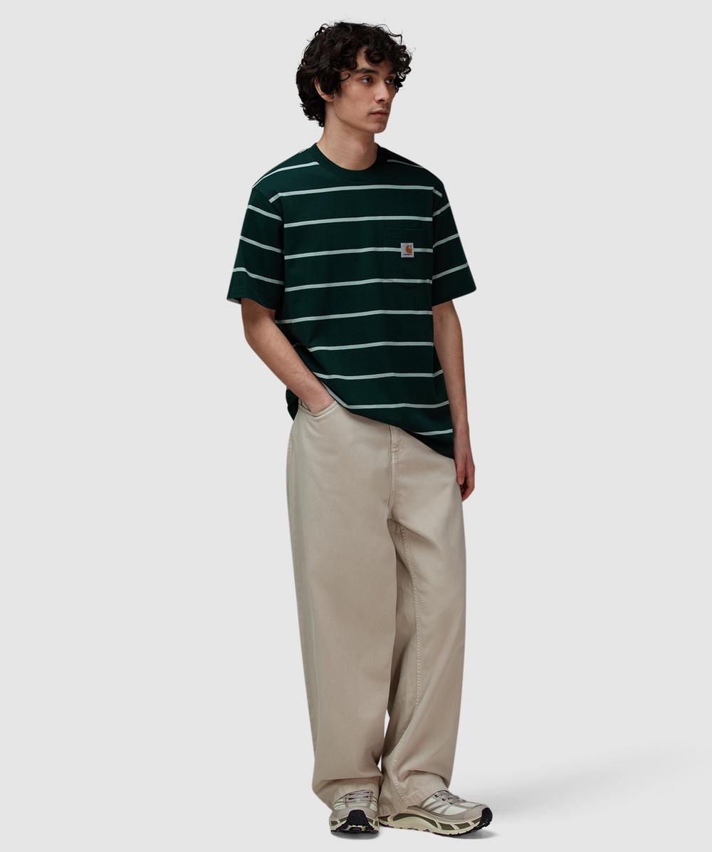 Carhartt WIP Aiken pocket t-shirt | AIKEN STRIPE, CONIFER