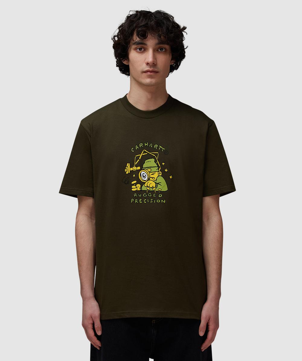 Carhartt WIP Precision Work T-Shirt (Turtle - S) - Size Clothing & Accessories > Clothing > Shirts & Tops, Unisex