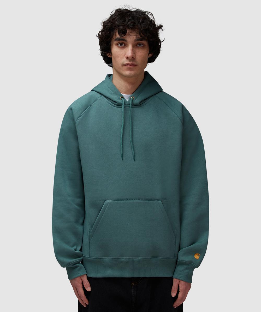 Carhartt WIP Chase Hoodie (Silver Pine / Gold - S) - Size S, Male