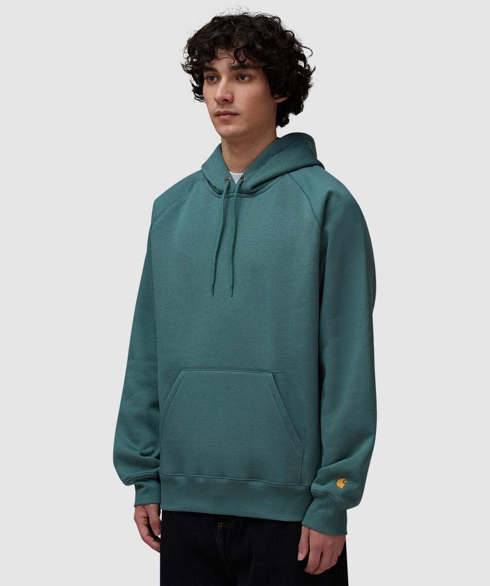 ★ドイツ発*carhartt WIP*新作*Chase ZIP フーディ/Silver-pine Carhartt WIP Hooded Chase Sweatshirt, Silver Pine / Gold