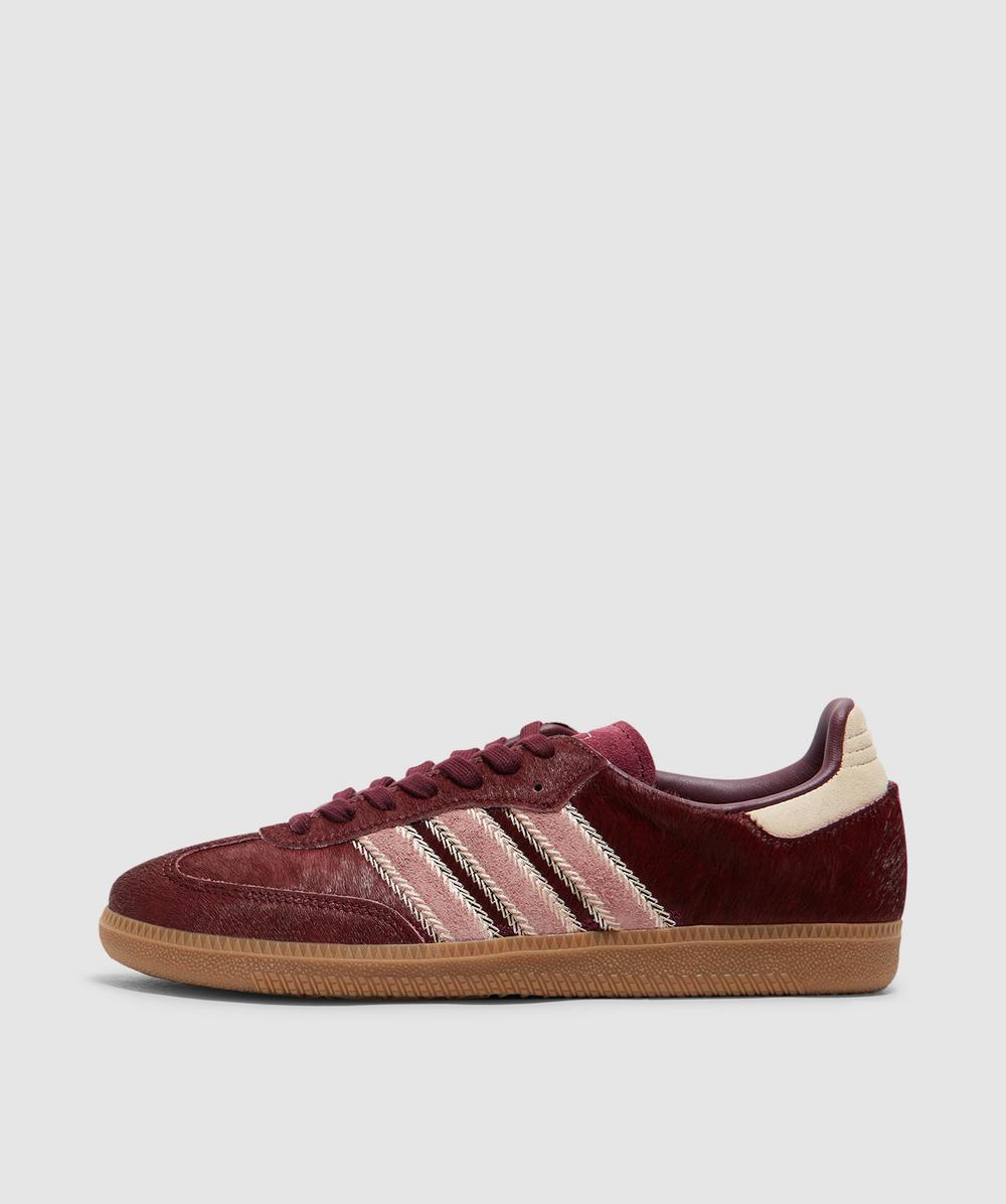 adidas Samba Og 'Ponyhair' Sneaker (Sand Strata/Maroon/Warm Clay - 3) - Size 3 - Women's, Unisex
