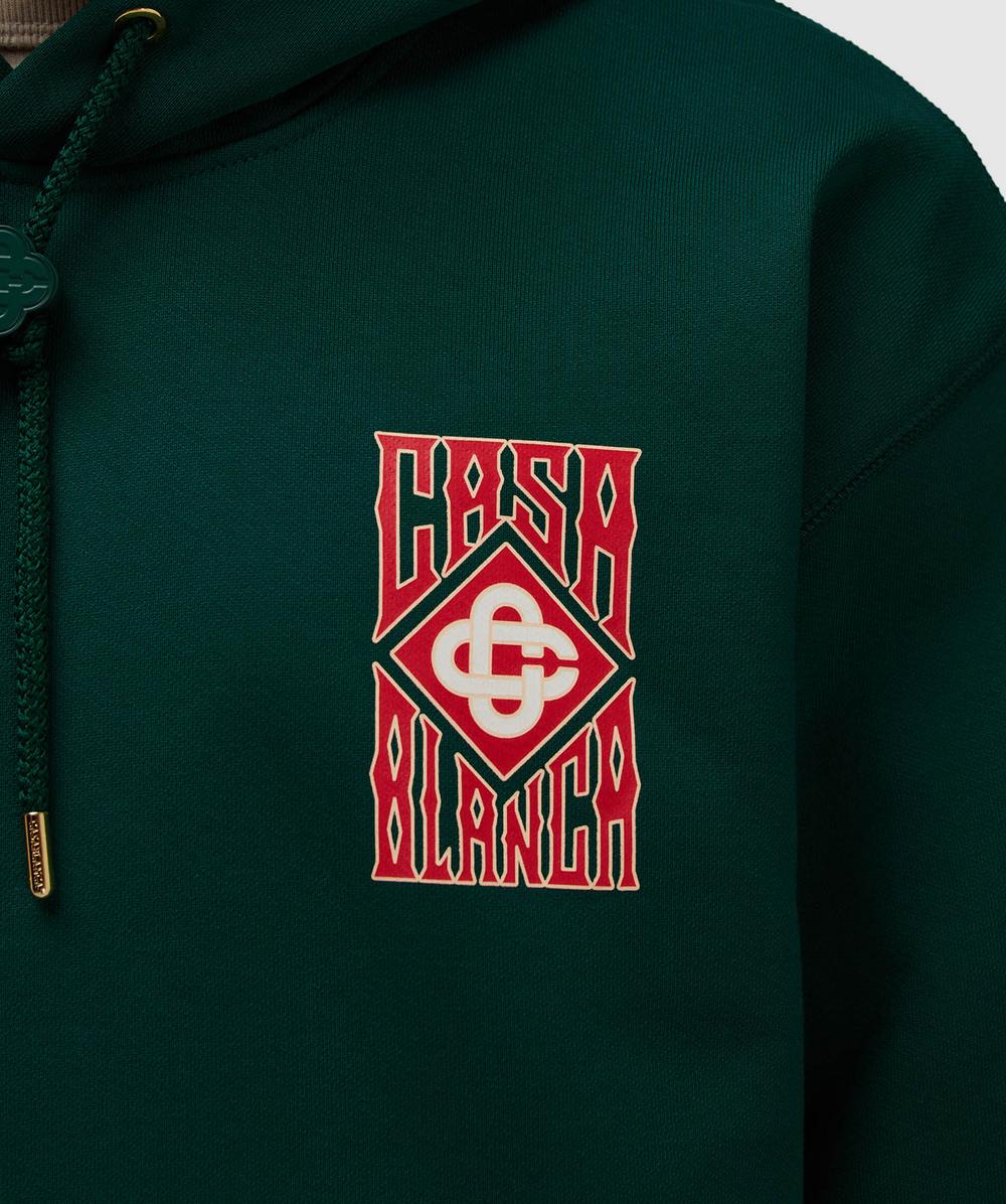 Casablanca Gothic logo hoodie | GOTHIC STACKED LOGO | SEVENSTORE