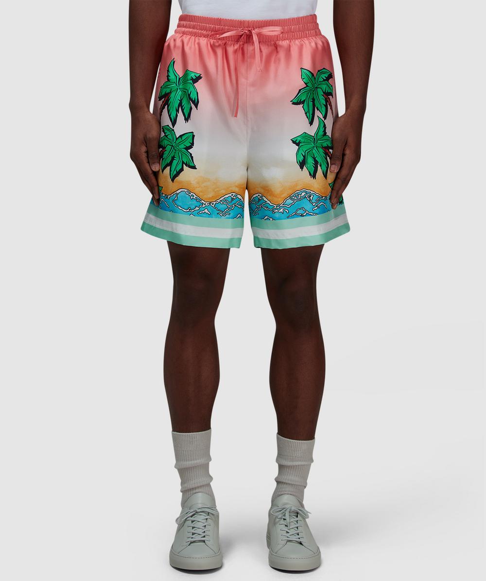 Casablanca Tennis Club Silk Short (Tennis Club - M) - Size M, Male