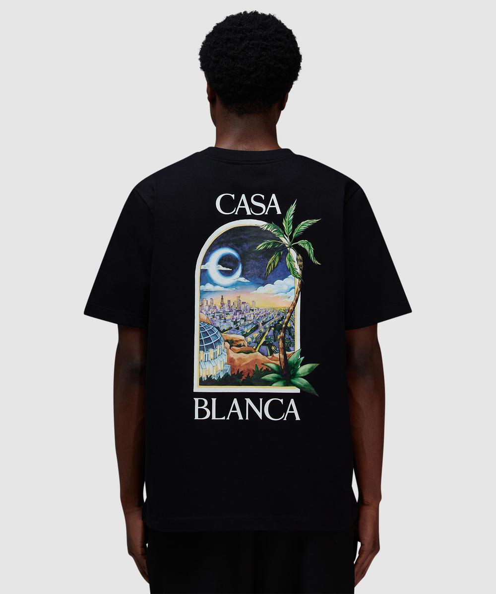 Casablanca La Night Printed T-Shirt (Black - S) - Size S, Unisex