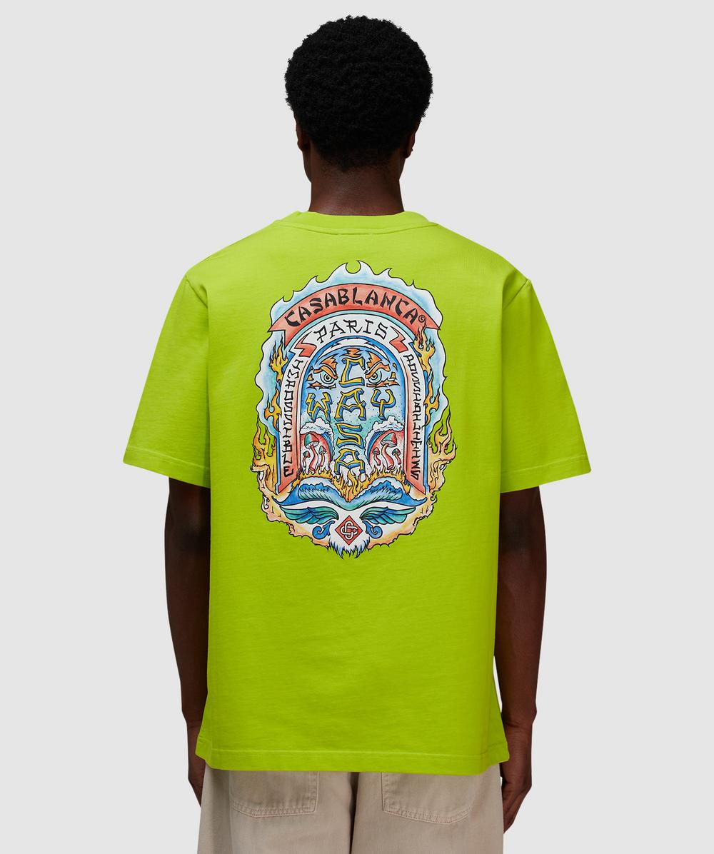 Casablanca Casa Way Skate T-Shirt (Lime - S) - Size S, Unisex