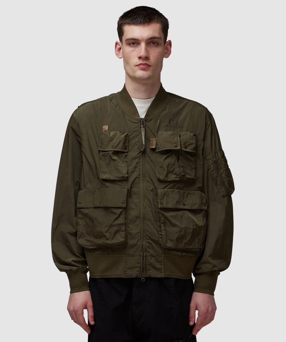 C.P. Company Chrome-R Bomber Jacket (Ivy Green - M) - Size M, Male