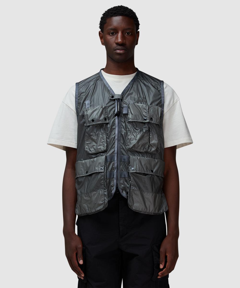 C.P. Company Cs Ii Logo Vest (Smoked Pearl - L), Male