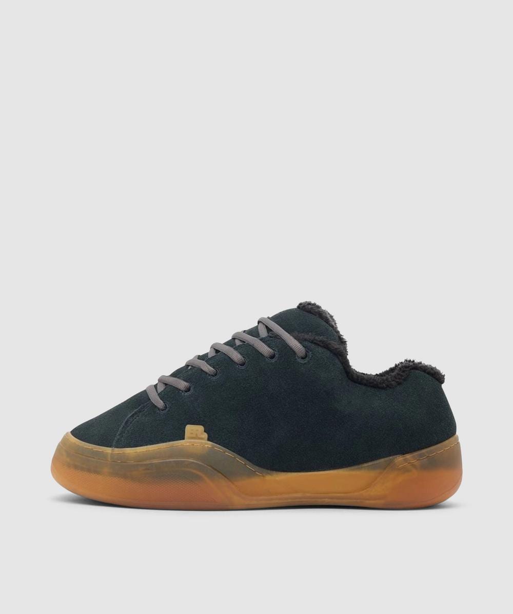 Erl Suede Vamp Skate Sneaker In Black