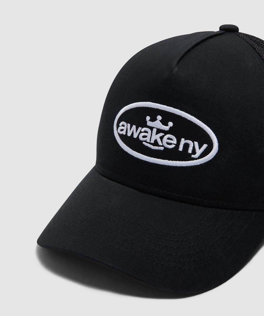 帽子 AWAKE NY TRUCKER CAP Awake NY Black Chrome Logo Trucker Cap Awake NY