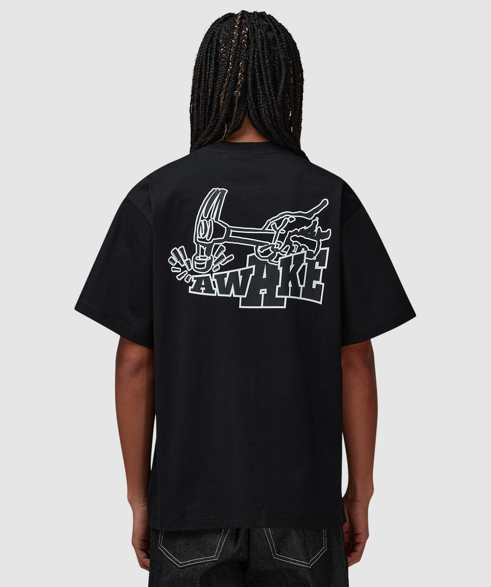 ★Awake NY★ ブラック Hammer グラフィックTシャツ Awake NY Hammer t-shirt | BLACK | SEVENSTORE