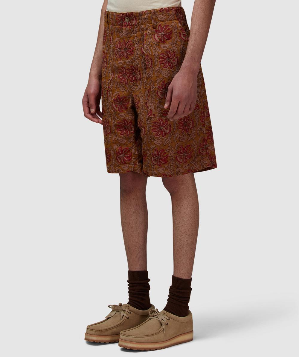 Engineered Garments Fatigue short | KHAKI FLORAL PRINTED