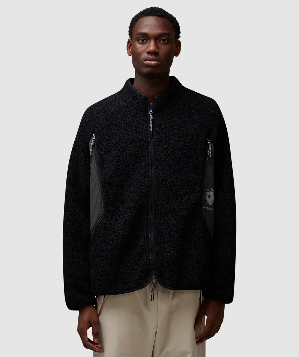 KA_YO_ Pile Fleece Jacket (Black - M) - Size M, Male