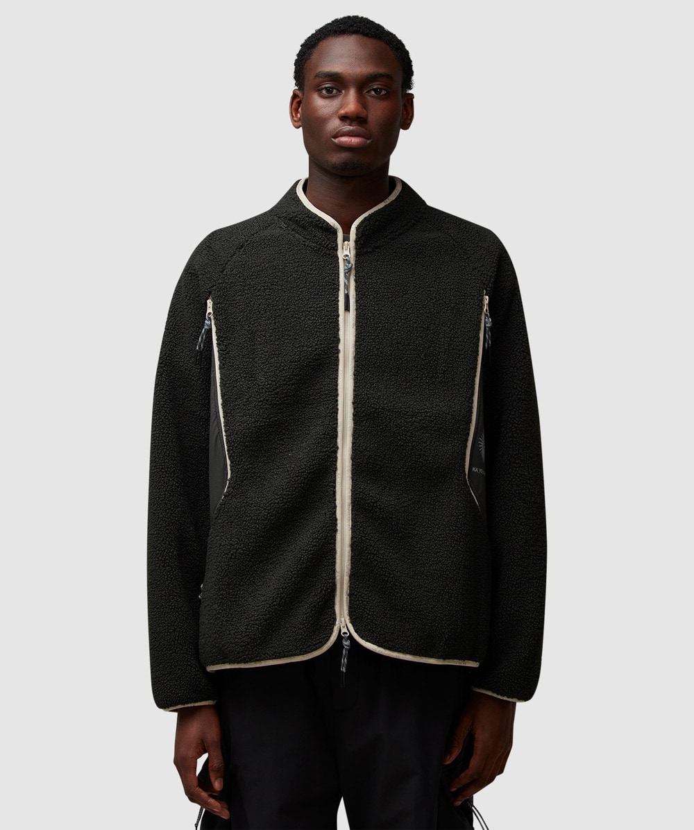 KA_YO_ Pile Fleece Jacket (Forest Green - L) - Size L, Male