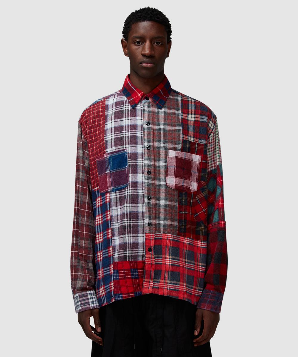Needles Straight Hem Flannel Shirt In Assorted