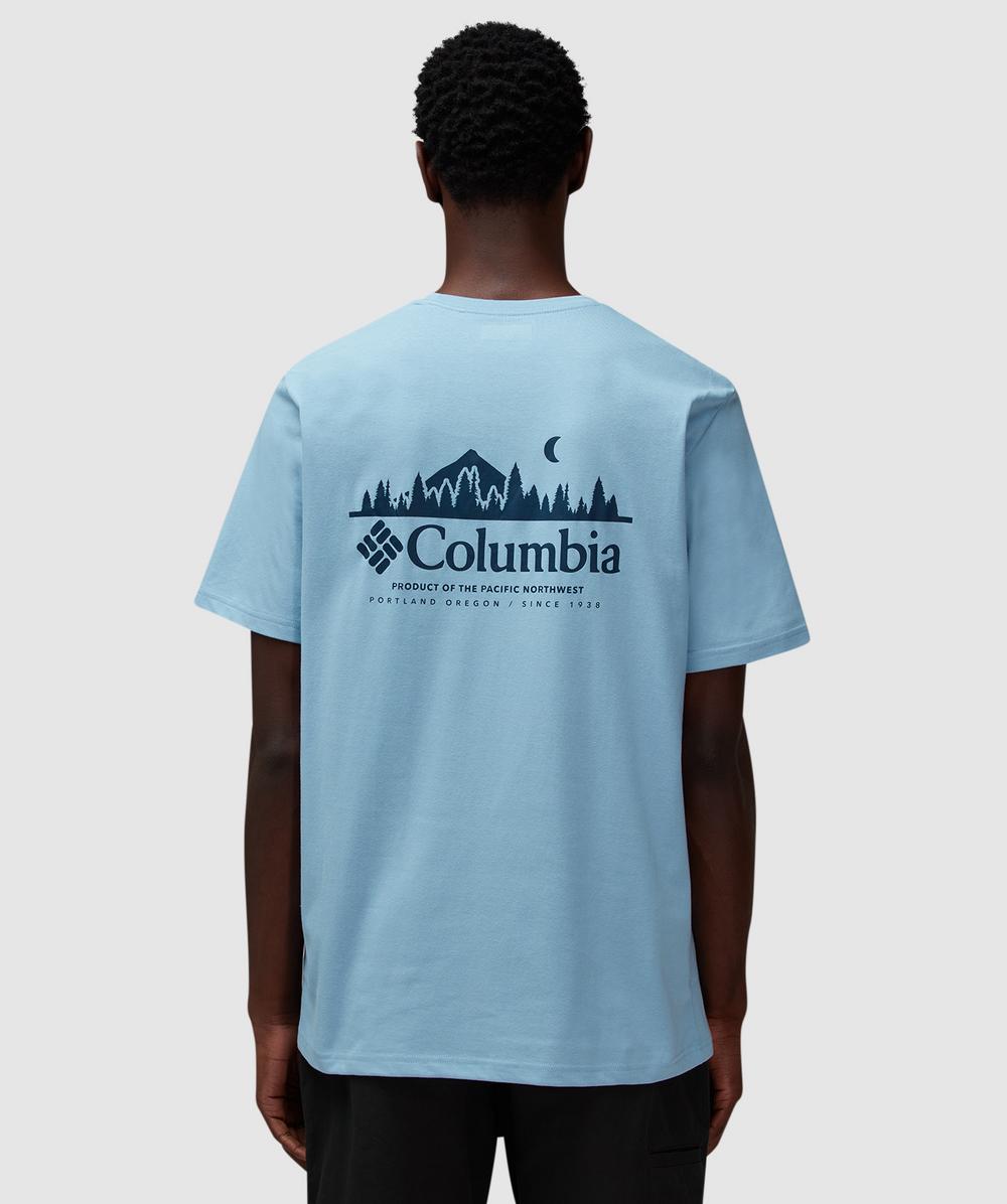Columbia Hageman Graphic T-Shirt (Ripple Blue, He - S) - Size S, Unisex
