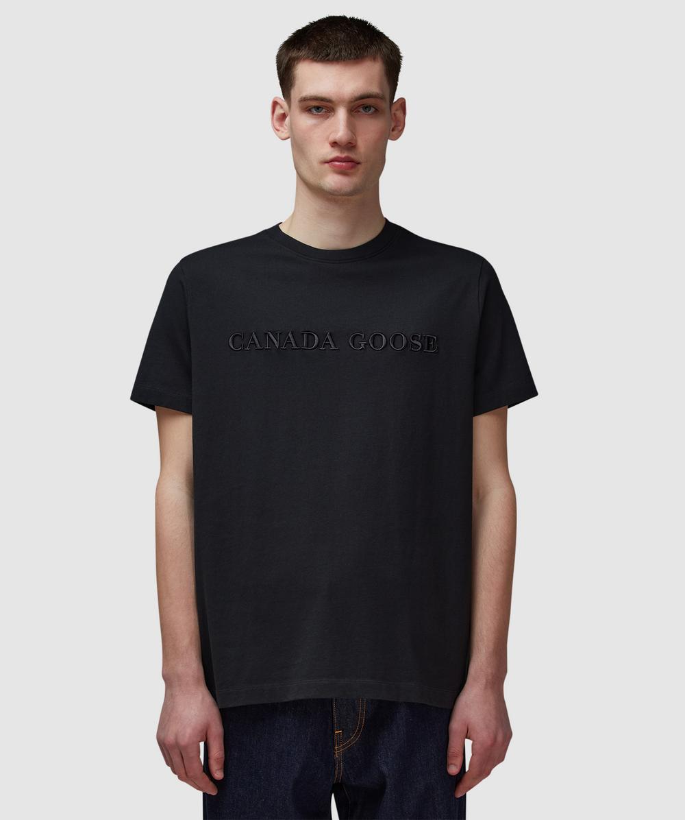 Canada Goose Emersen Embroidered T-Shirt (Black - Noir - S) - Size S, Unisex