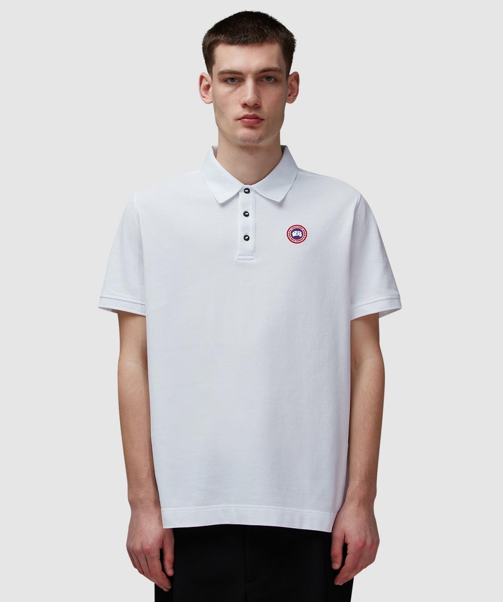 Canada Goose Beckley Polo Shirt In White - Blanc