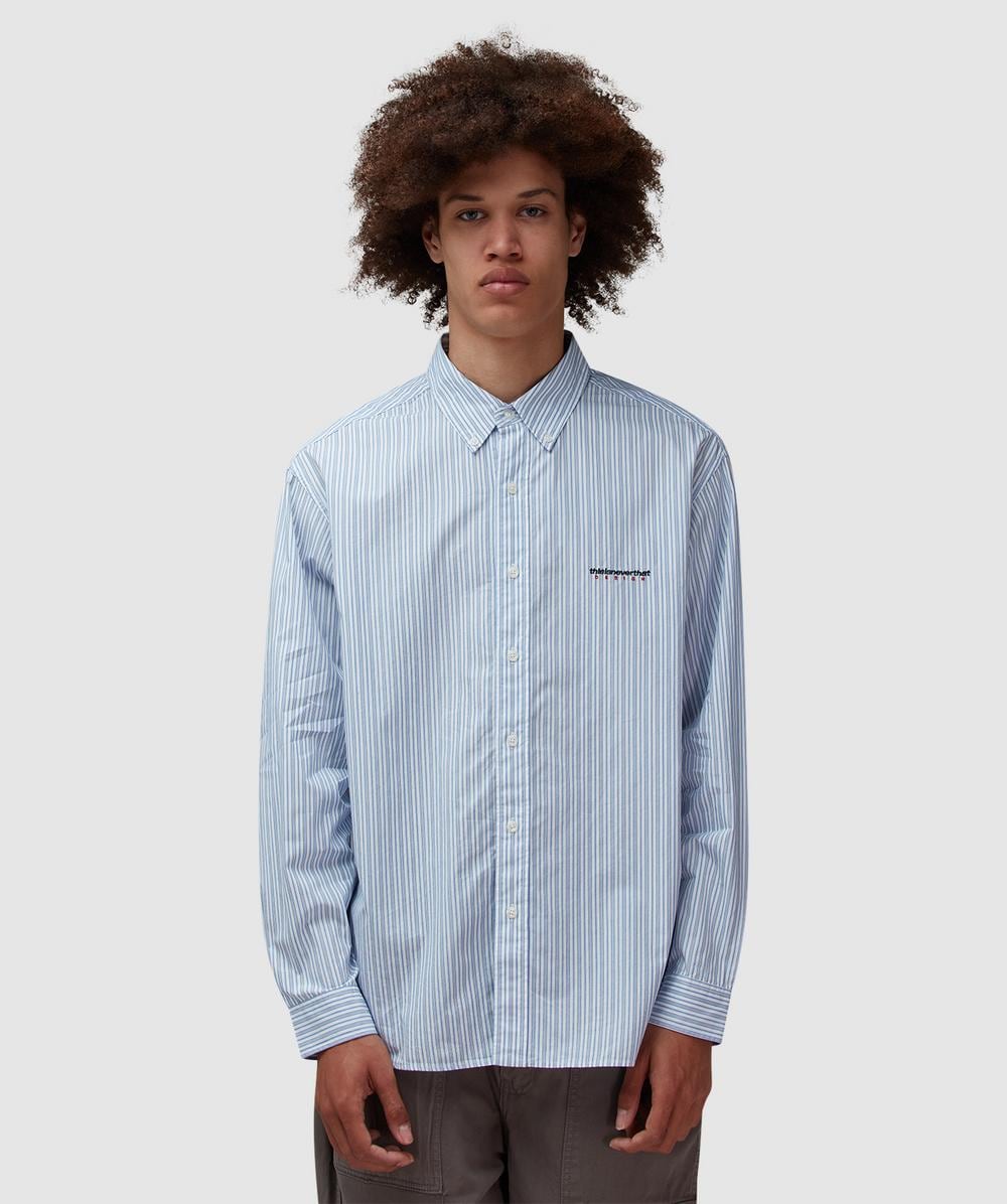 Thisisneverthat Dsn Striped Shirt In Blue