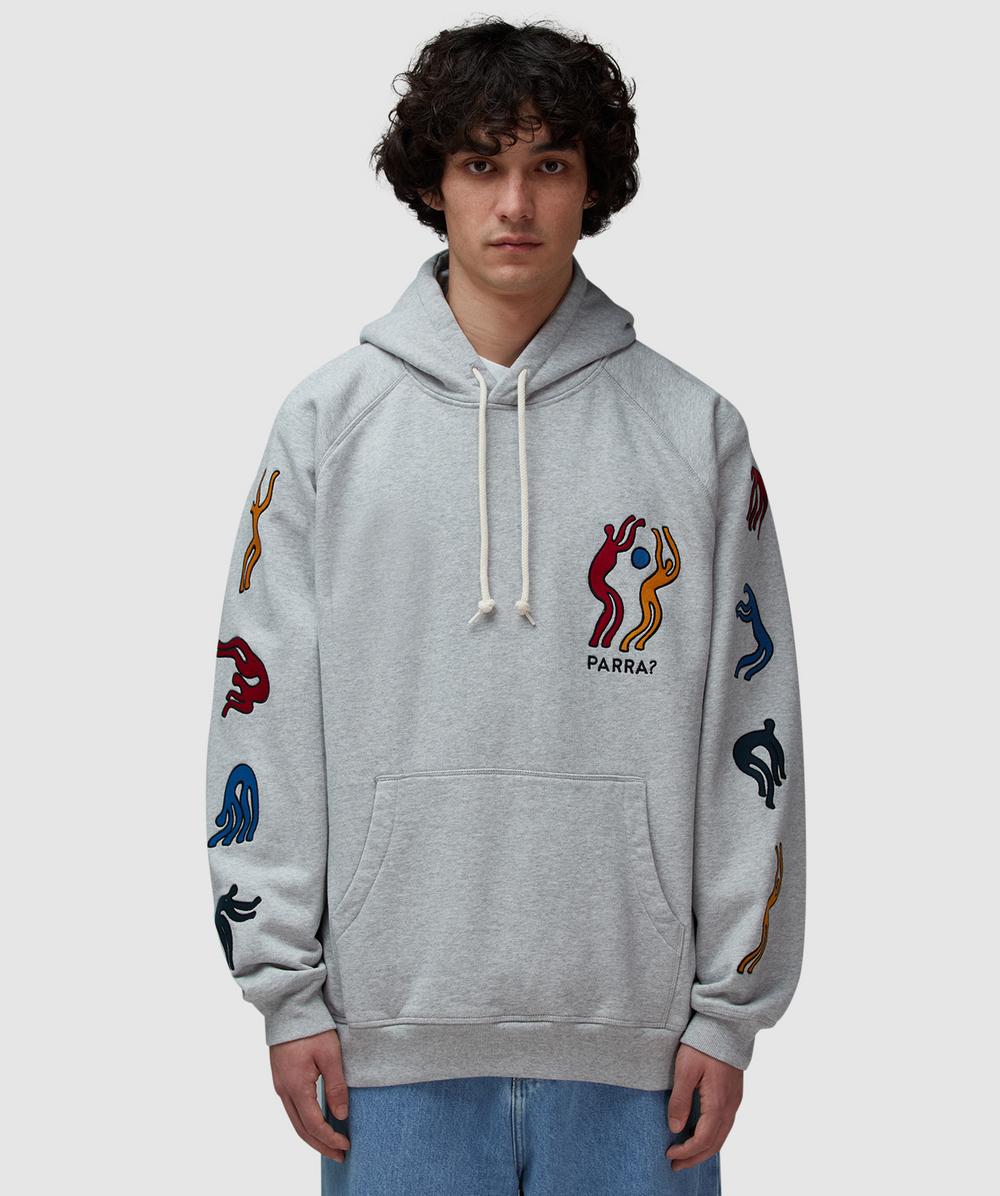 Parra La Chambre Nuit Hoodie In Heather Grey