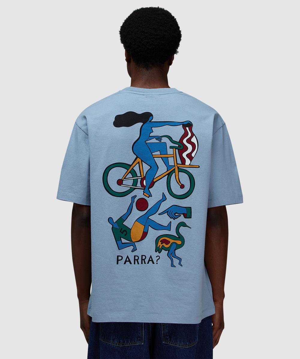 Parra Vase Delivery T-shirt In Light Blue