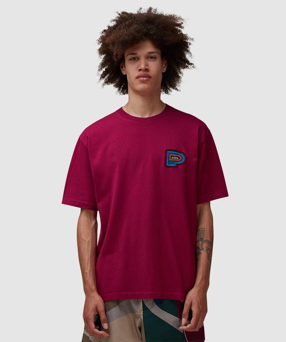 Parra Repeat Pea T-shirt In Burgundy
