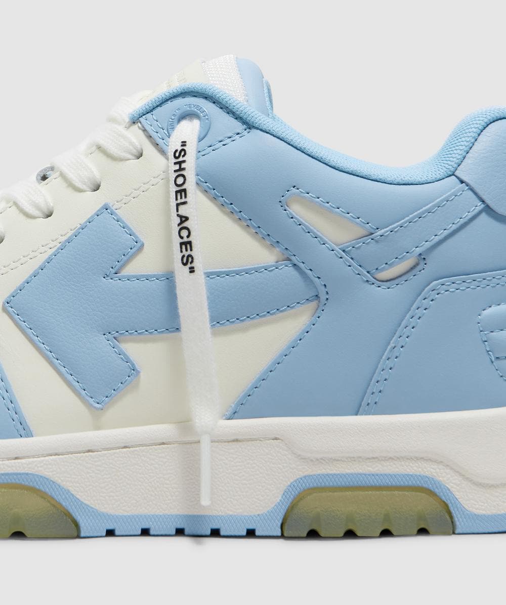 off white sneakers light blue