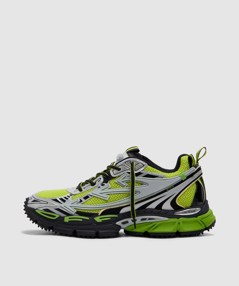 Off White C/o Virgil Abloh Off White Co Virgil Abloh Ow Be Right Back Trainer In Silver/green Fluo
