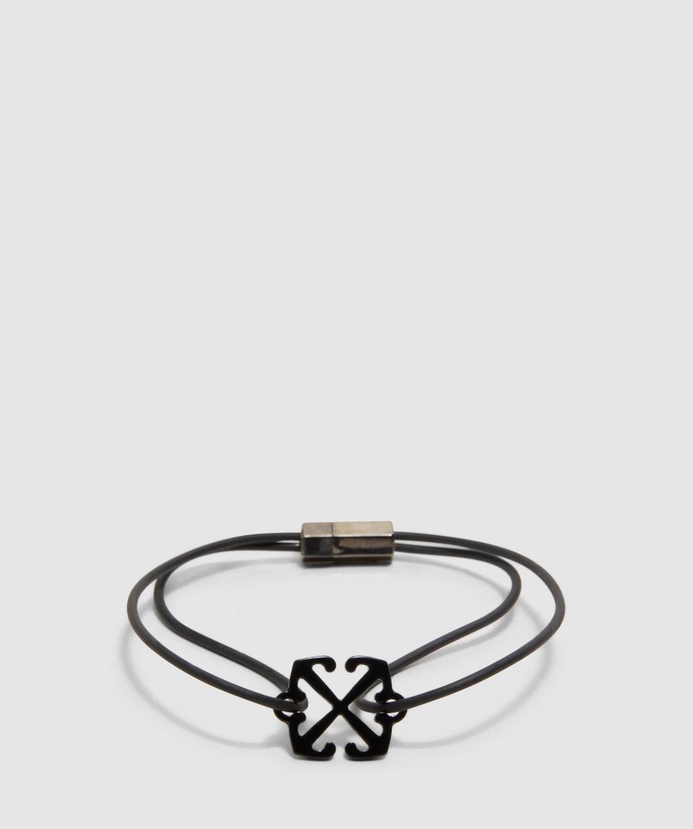 Off White C/o Virgil Abloh Off White Co Virgil Abloh Rubber Enamel Bracelet In Black/black